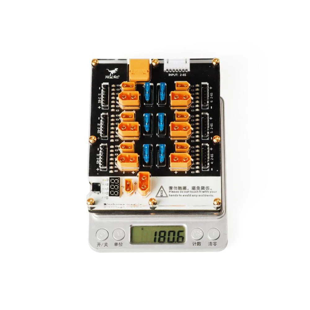 HGLRC Thor 6-Port 40A LiPo Balance Charger Board, 2-6S XT60/XT30, Built-in Discharger