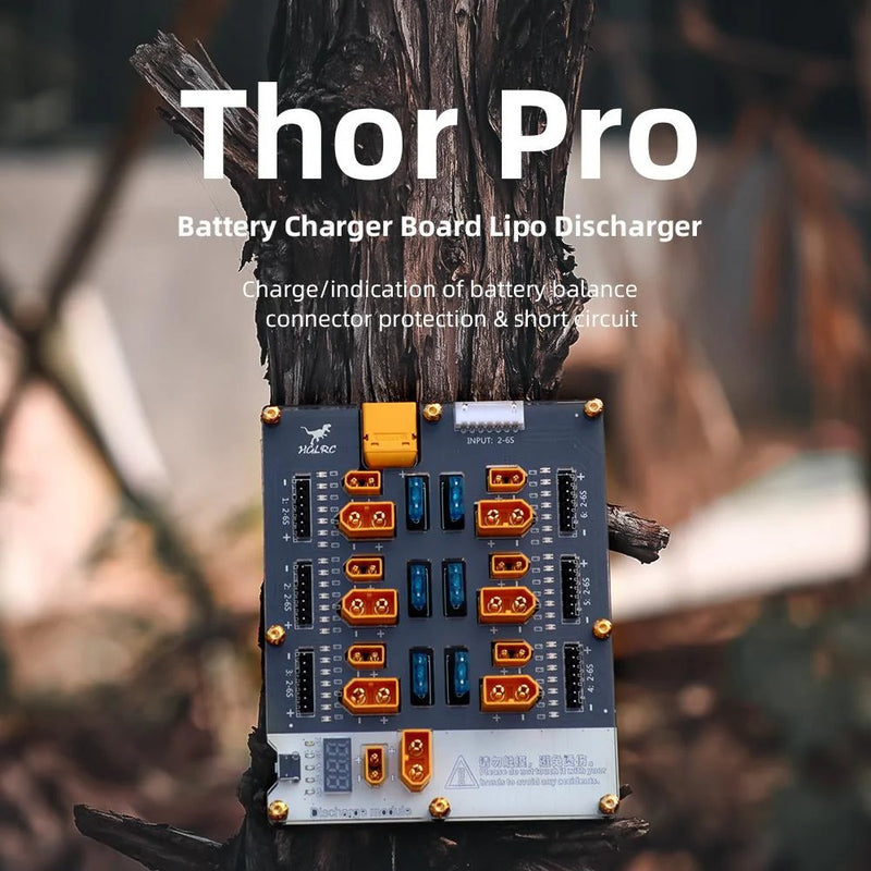HGLRC Thor 6-Port 40A LiPo Balance Charger Board, 2-6S XT60/XT30, Built-in Discharger