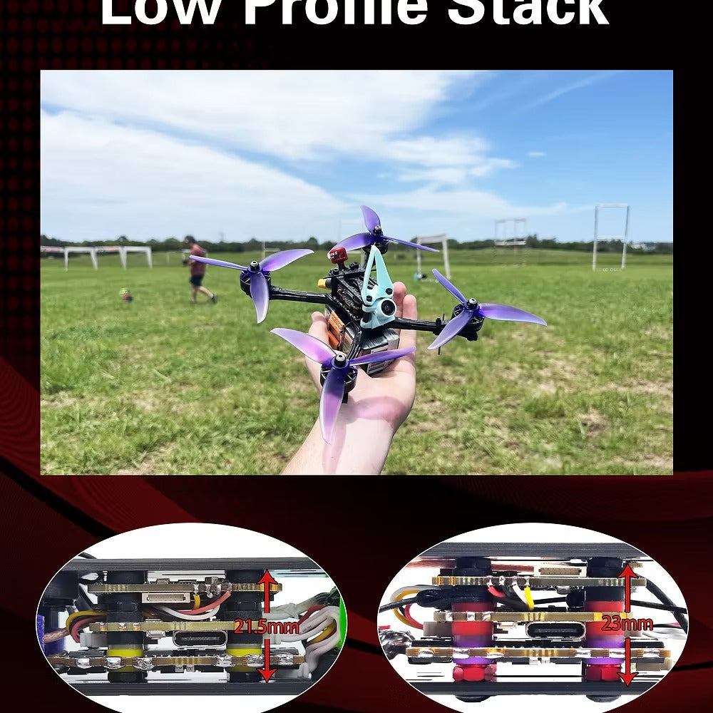 HDZero Halo Stack – Flight Controller + 4in1 70A ESC (MPU + BLHeli_32)