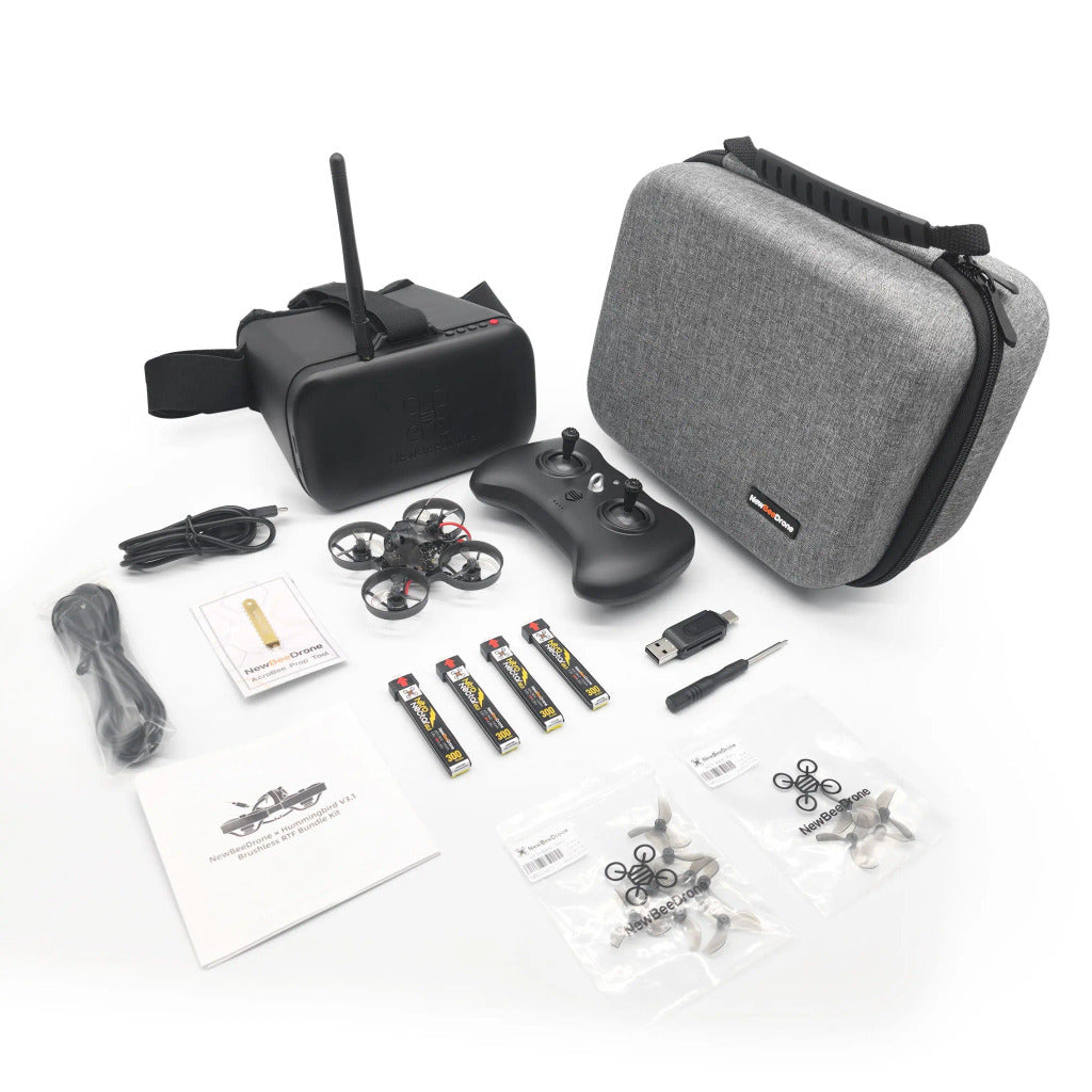 NewBeeDrone Hummingbird V3.1 無刷RTF新手入門套裝 65mm FPV室內穿越機 完整配件一體組合 初學者首選飛行體驗包