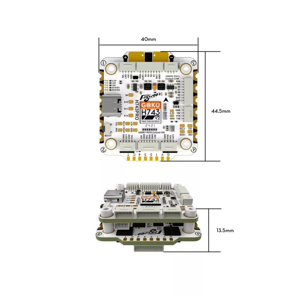 Flywoo 悟空 GOKU H743 PRO 55A 32Bit 128K 穿越機 飛塔