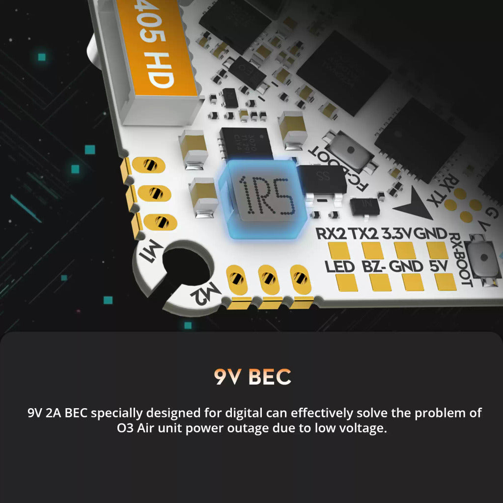 Flylens 75\85 GOKU F405 HD 1-2S 12A AIO V2 串口 ELRS 9V BEC