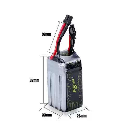 FLYWOO Explorer 900mAh HV 15.2V 80C 4S1P Lipo Battery - XT30