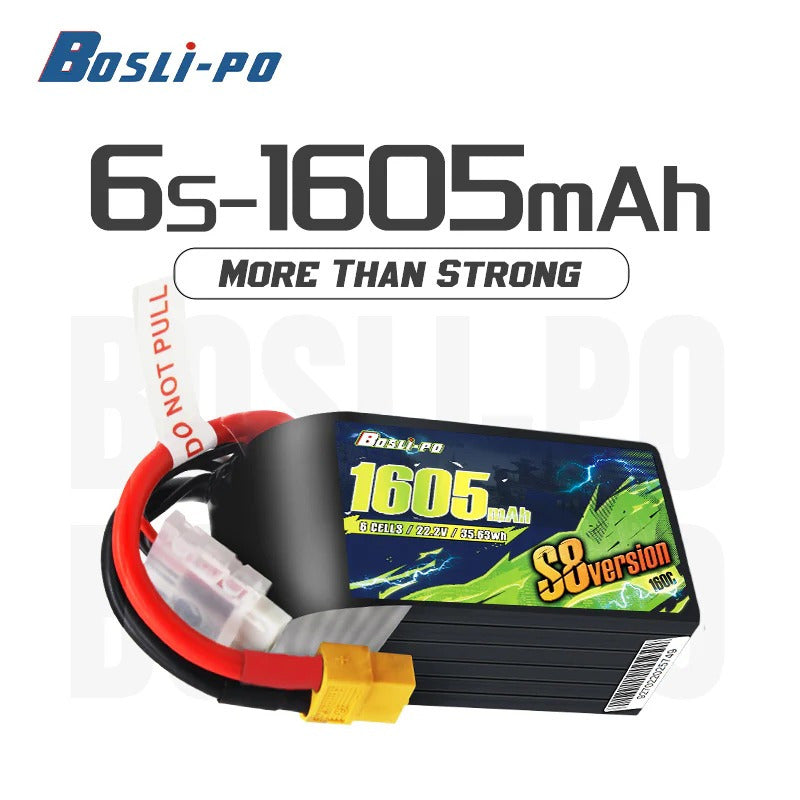 BOSLIPO S8 1605mAh 22.2V 160C FPV無人機電池 高爆發極限圈速