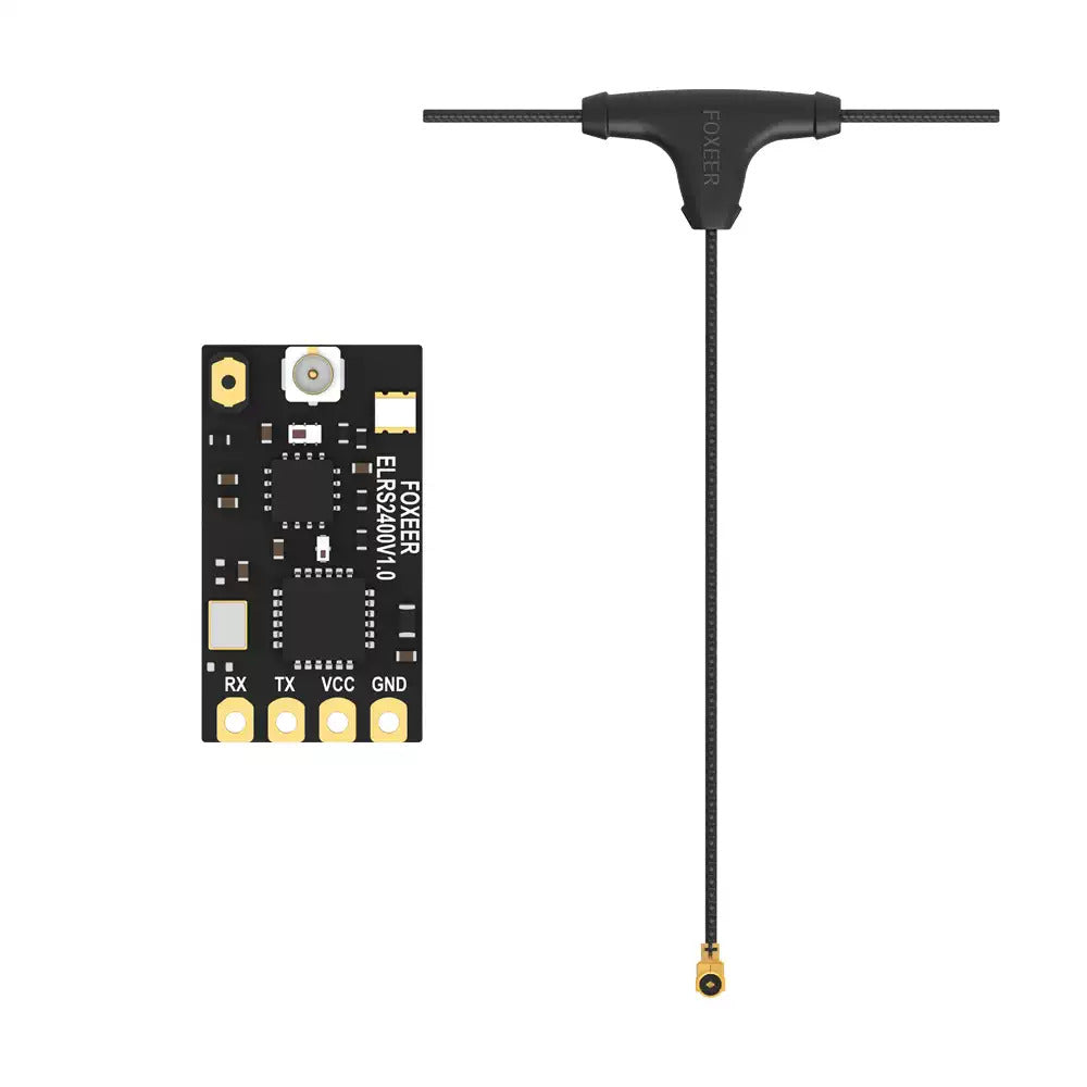 FOXEER 2.4G elrs 接收機 LNA 穿越機 FPV 含T天線 0.77g 遠距5V