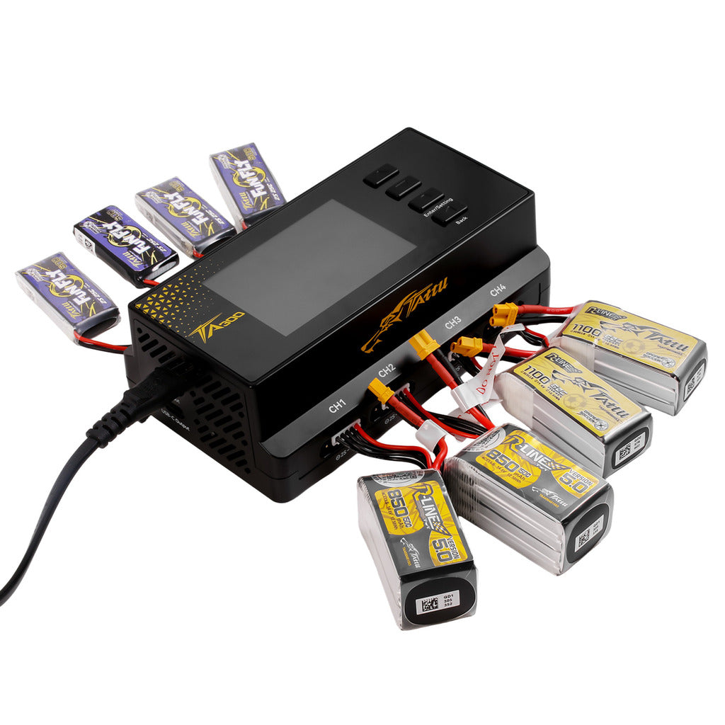 Tattu TA300 智能 8通道 LiPo 充電器 G-Tech 平衡充  FPV 無人機足球 2-4S 高效快速安全充電