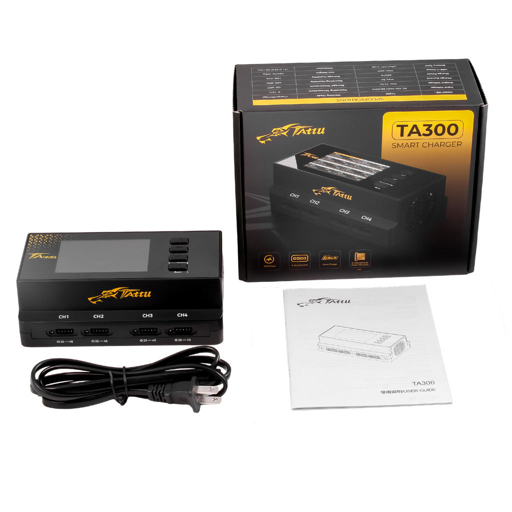 Tattu TA300 智能 8通道 LiPo 充電器 G-Tech 平衡充  FPV 無人機足球 2-4S 高效快速安全充電