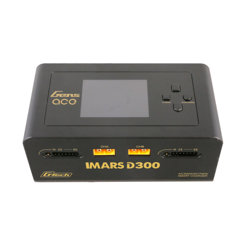 Gens ACE 格氏 iMARS D300 PLUS G-Tech 智能型平衡雙通道鋰電池充電器 1-6S 16A (黑)