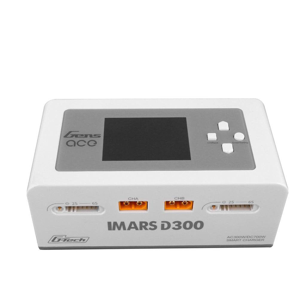 Gens ACE 格氏 iMARS D300 PLUS G-Tech 智能型平衡雙通道鋰電池充電器 1-6S 16A (黑)