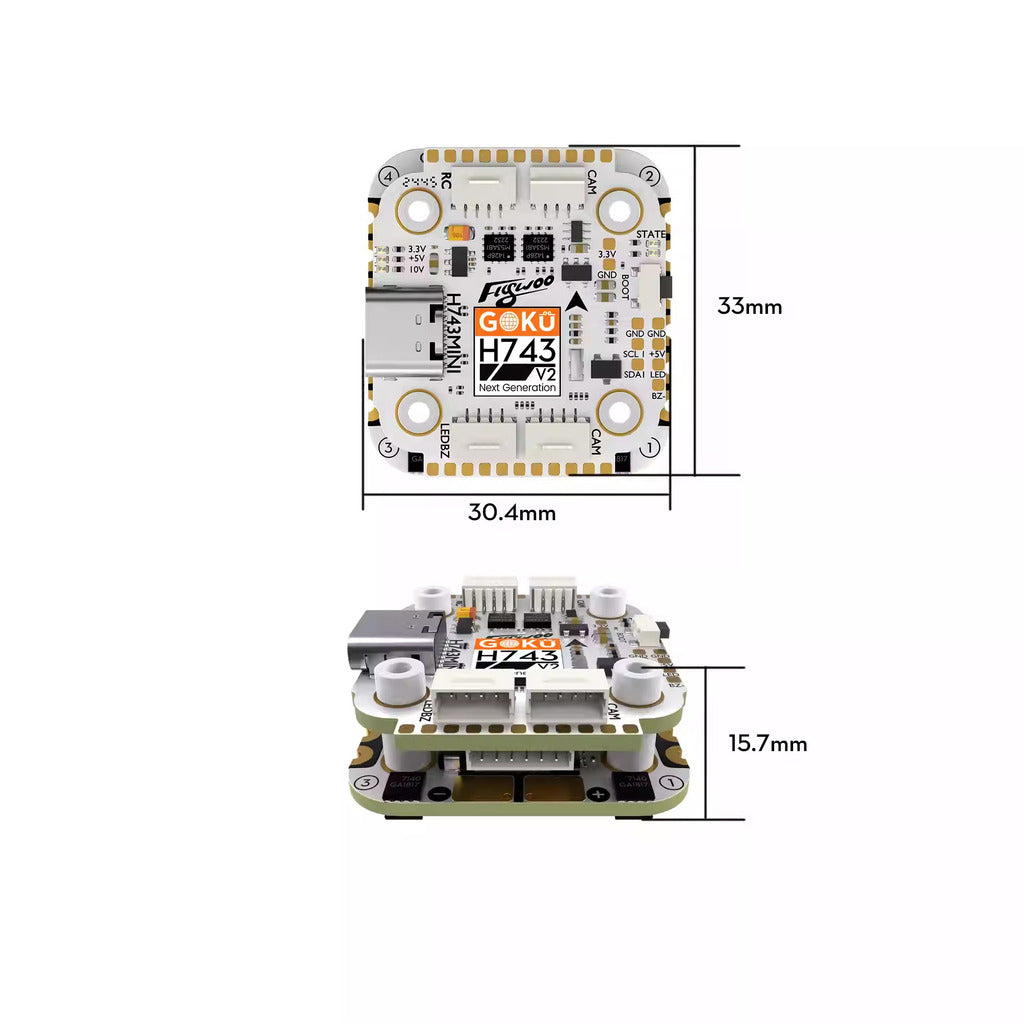 Flywoo 悟空GOKU H743 MINI 45A 32Bit 128K 穿越機飛塔