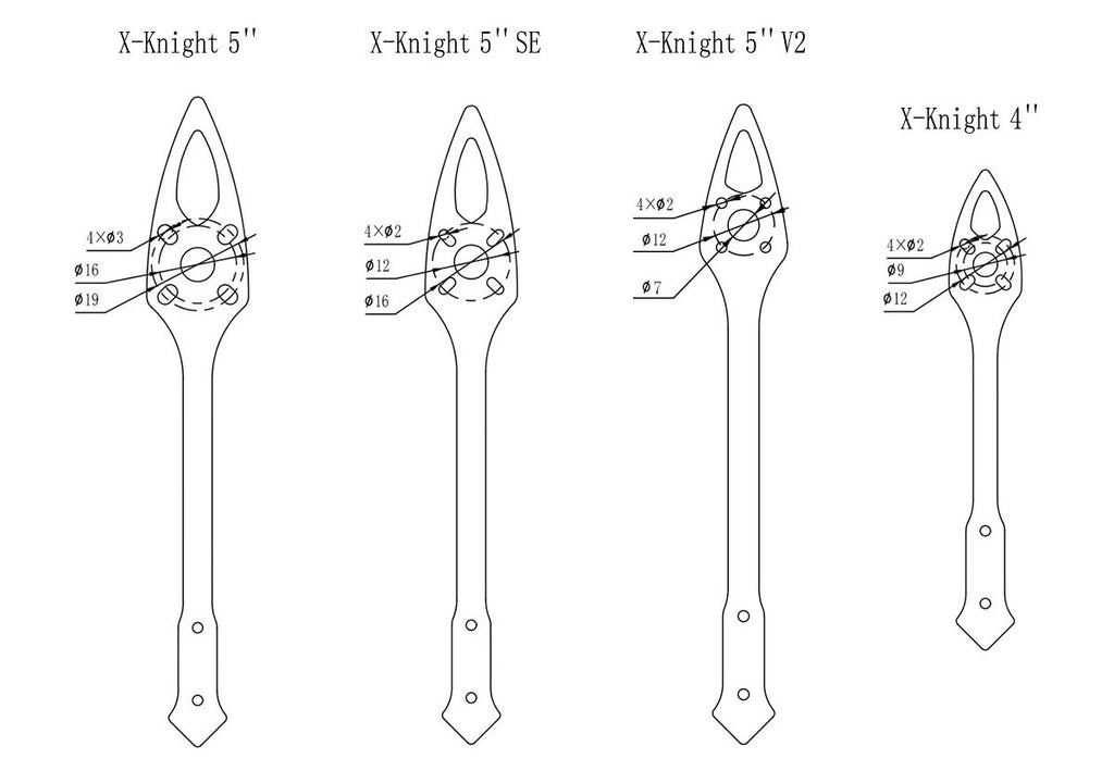 【BETAFPV百達】X-Knight Carbon Fiber 5'' Frame V2 Kit 幾架
