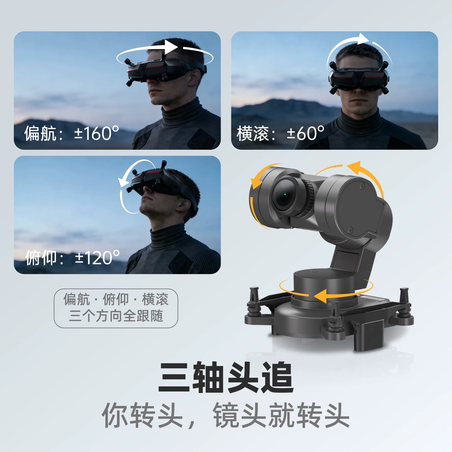 CADDXFPV蝸牛雲臺RC車固定翼飛機頭追雲臺系統GM3V2雲臺 商品圖片 2