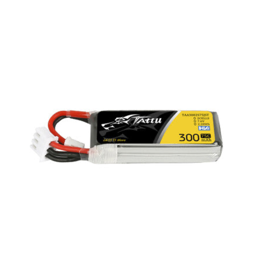 Tattu 300mAh 2S 75C 7.6V LiPo 電池｜JST-PHR（PH2.0）