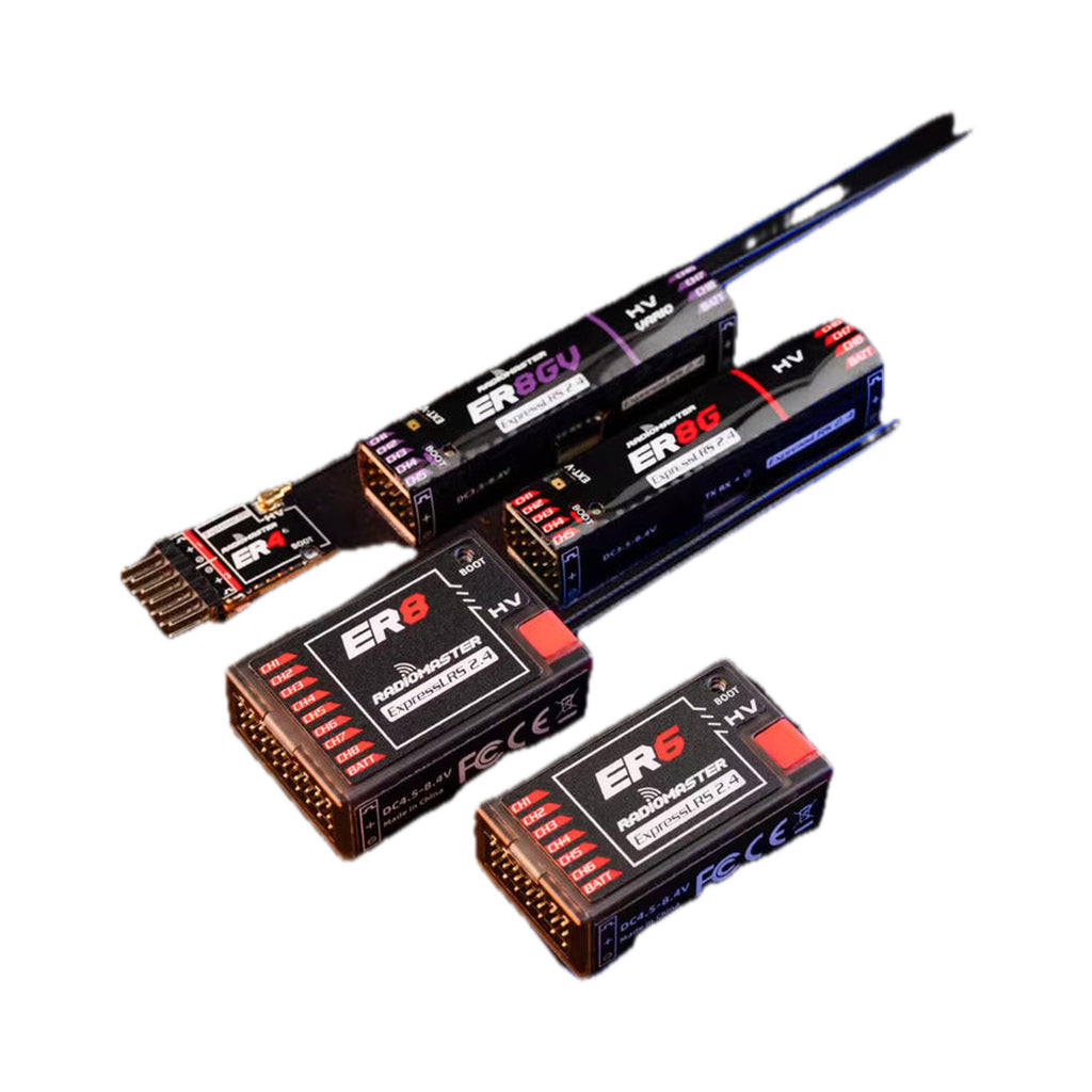 【RadioMaster】Radiomaster ER4/ER6/ER8GV ELRS PWM 接收機  2.4G 穩定訊號  固定翼 & 航模船用專用