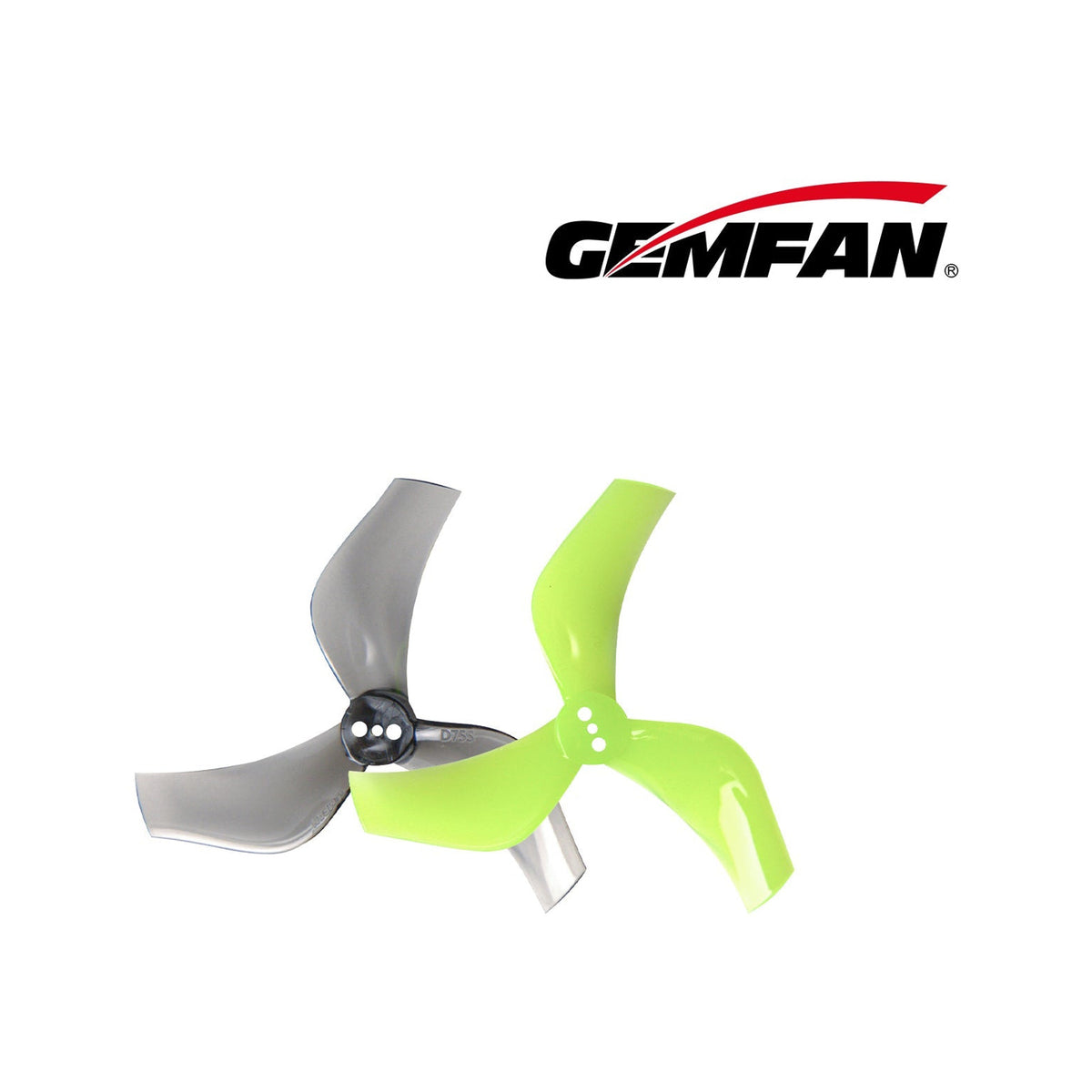 【Gemfan 乾豐】D75S 75mm 三葉涵道槳｜1.5mm 軸・3 孔固定