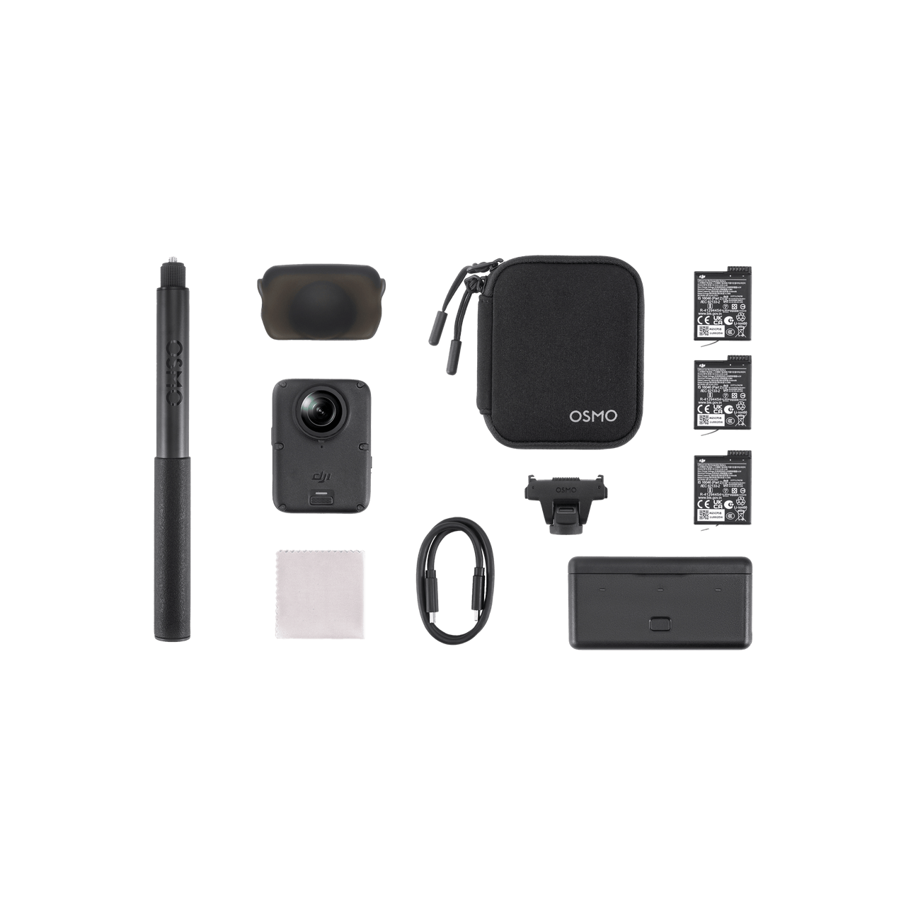 DJI Osmo 360 II 暢拍套裝內容物組圖