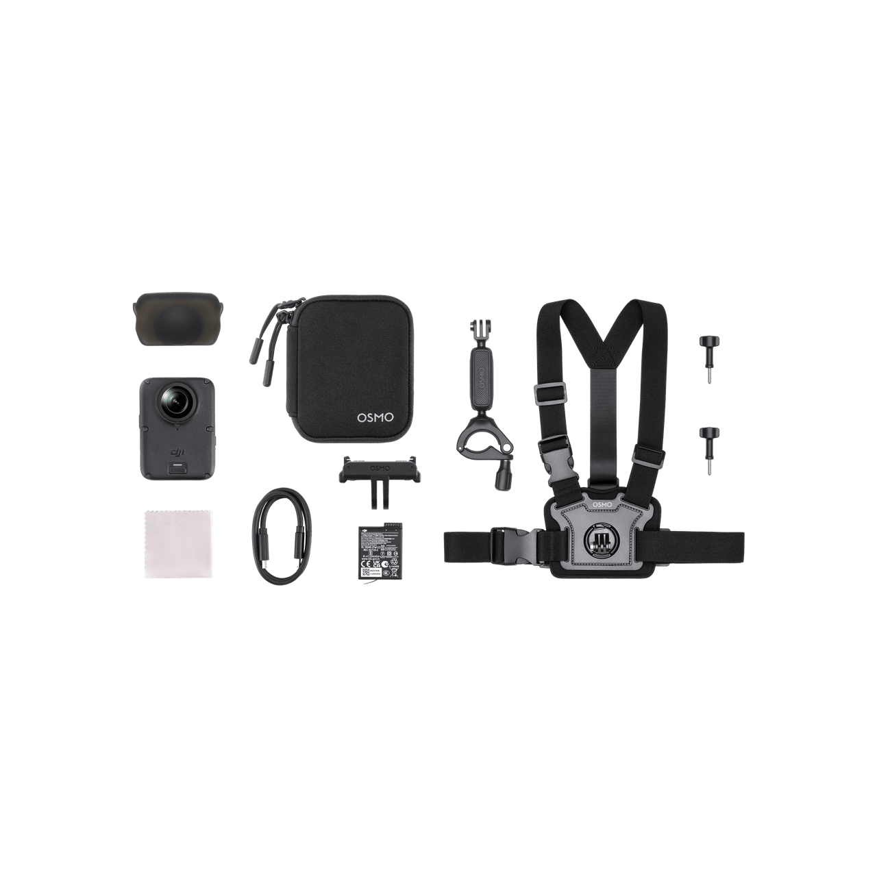 DJI Osmo 360 II 公路車第一視角套裝內容物組圖