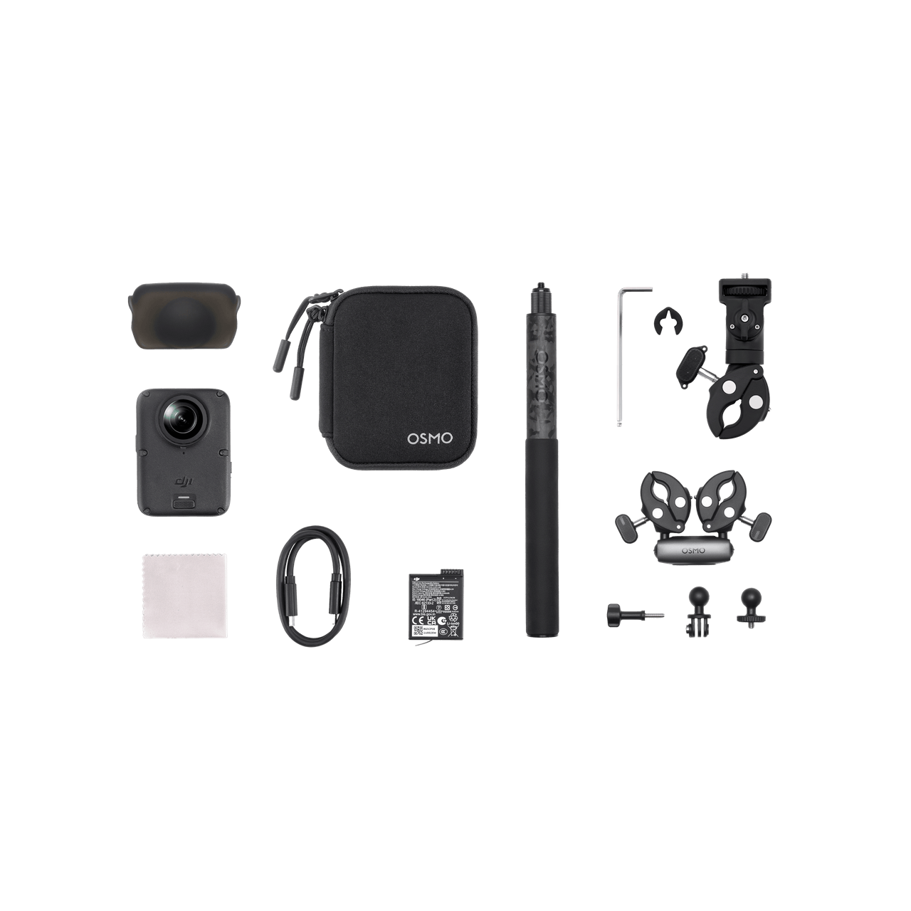 DJI Osmo 360 II 摩托車多視角套裝內容物組圖
