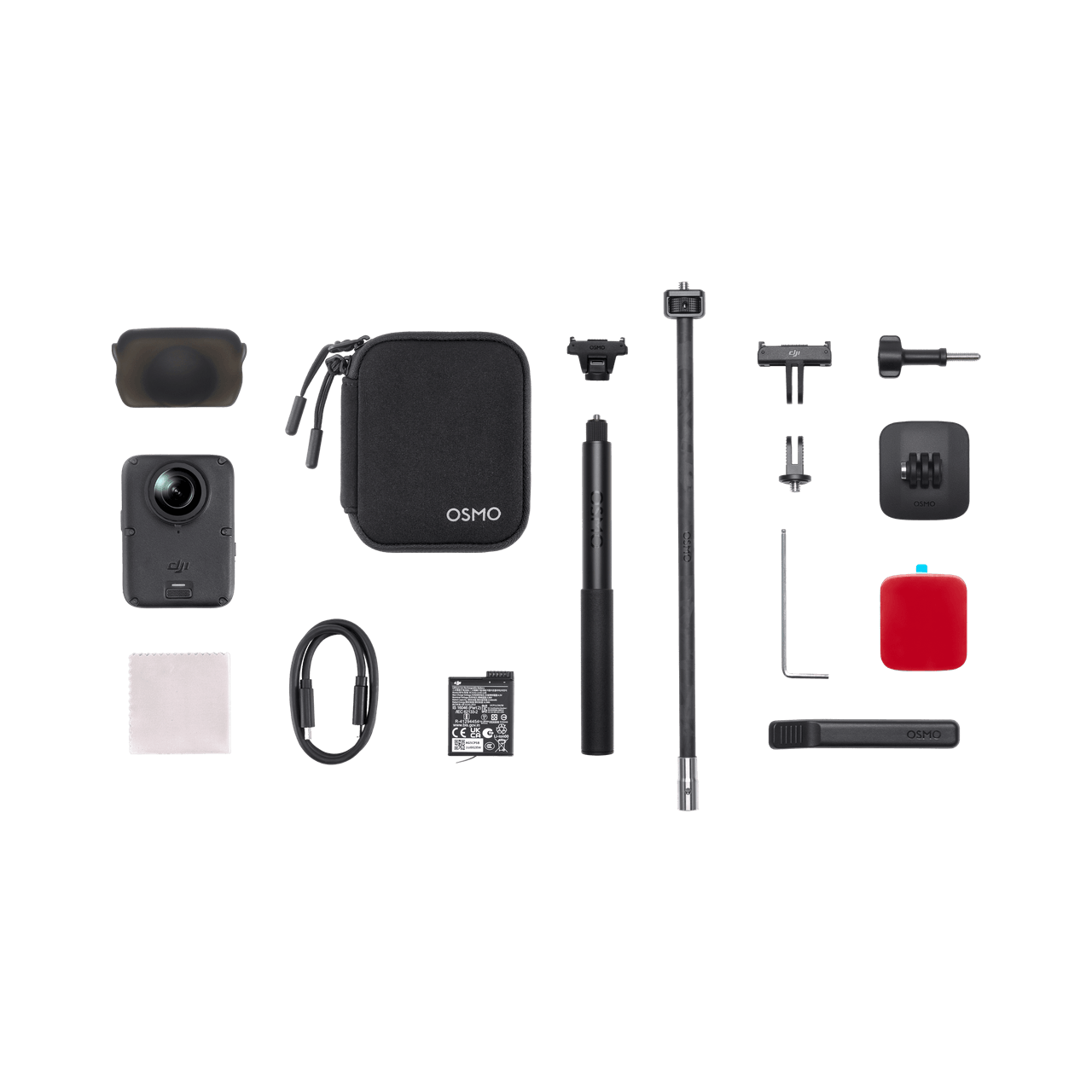 DJI Osmo 360 II 滑雪多機位套裝內容物組圖