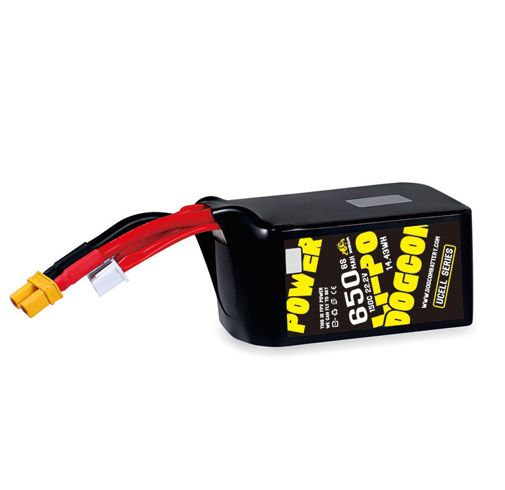 DOGCOM UCELL 650mAh 6S 22.2V 150C FPV 電池原廠主圖