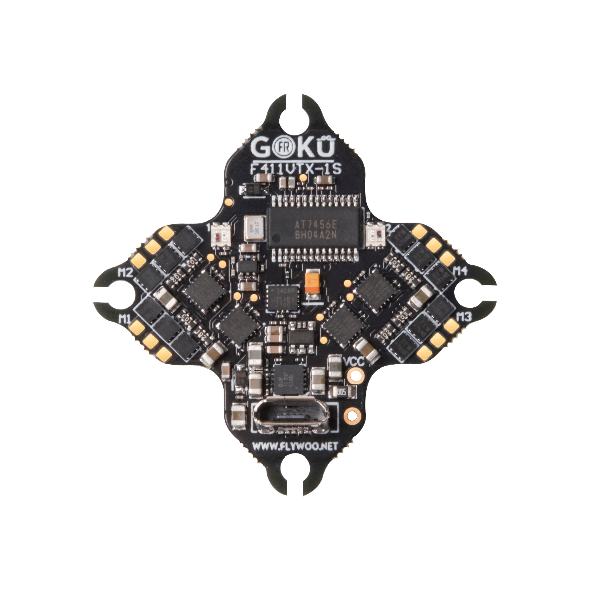 GOKU Versatile F411 VTX 1S 5A AIO V2.0  w/ 250mw vtx , 25.5X25.5-FLYWOO