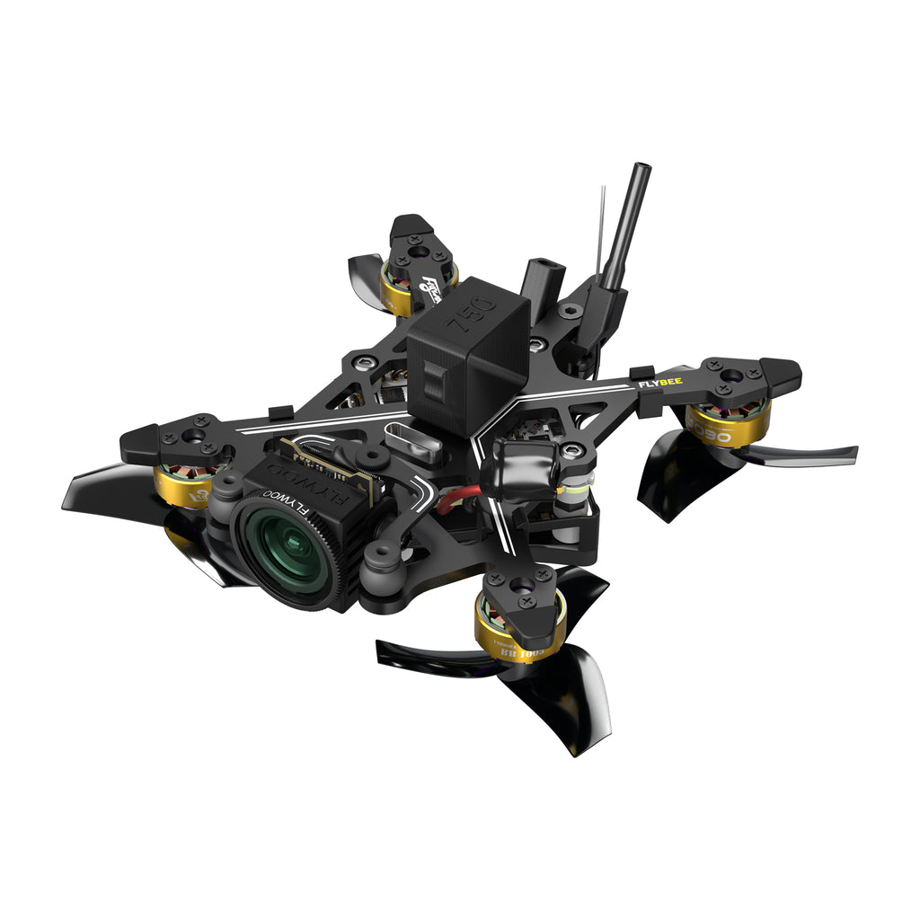 FLYWOO Flybee 16 HD O4 2S Ultralight FPV Drone camera mount and electronics close-up