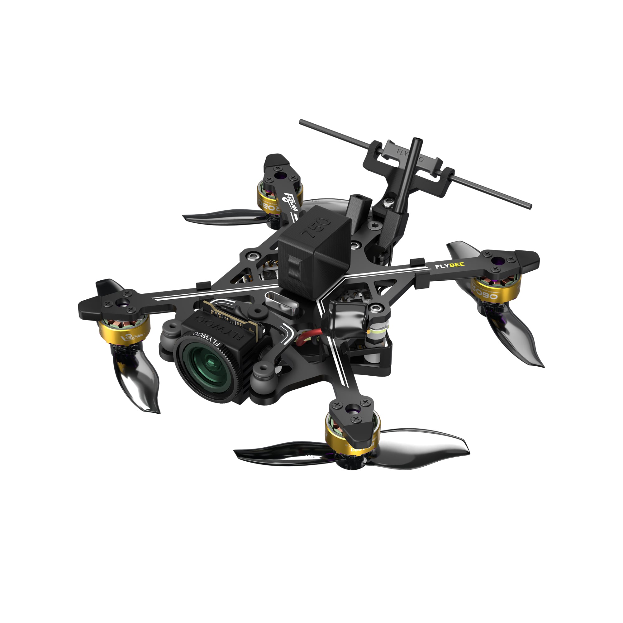 FLYWOO Flybee 20 HD O4 2S Ultralight FPV Drone camera mount and electronics close-up