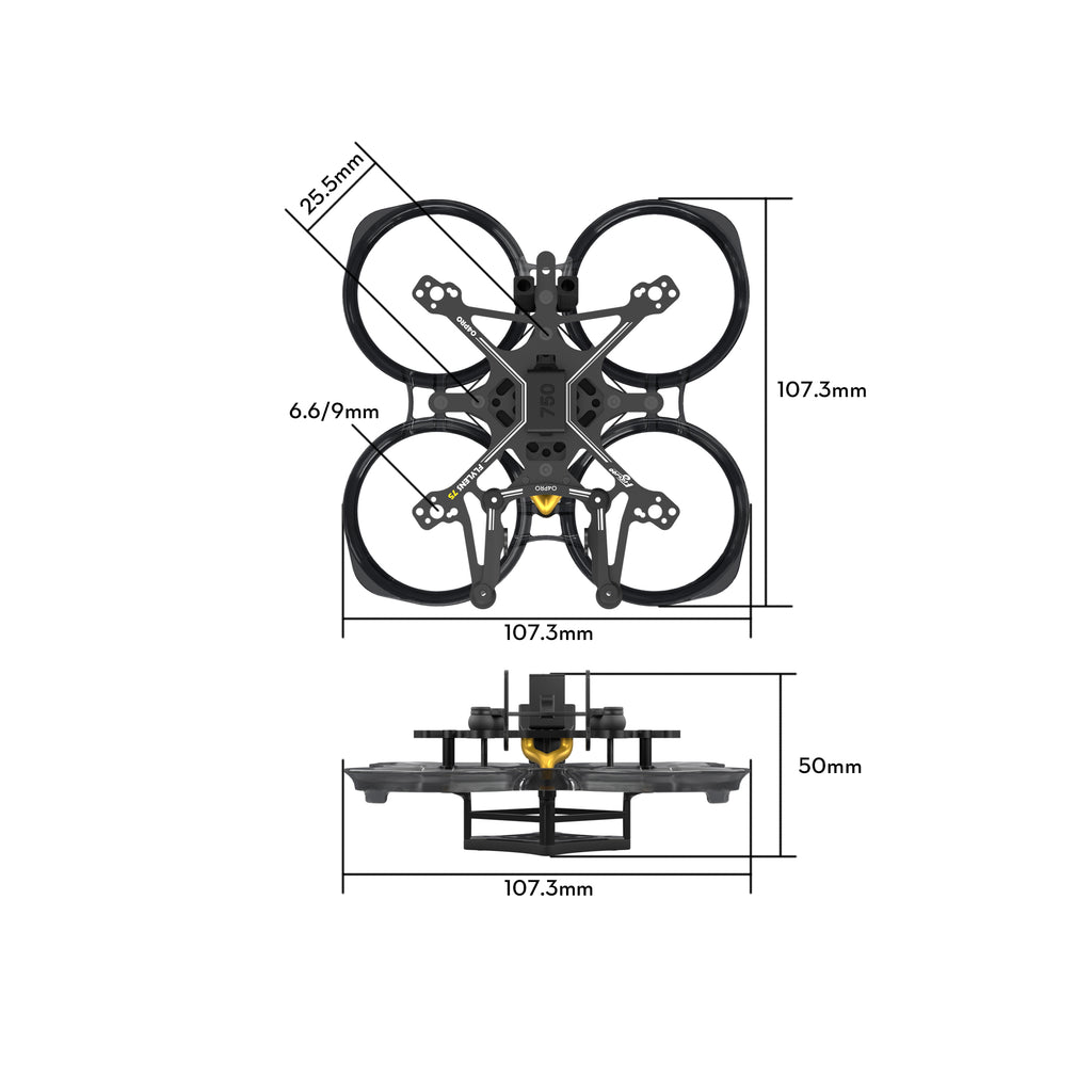 FlyLens 75 Frame kit  O3 \ O4 \ O4pro-FLYWOO