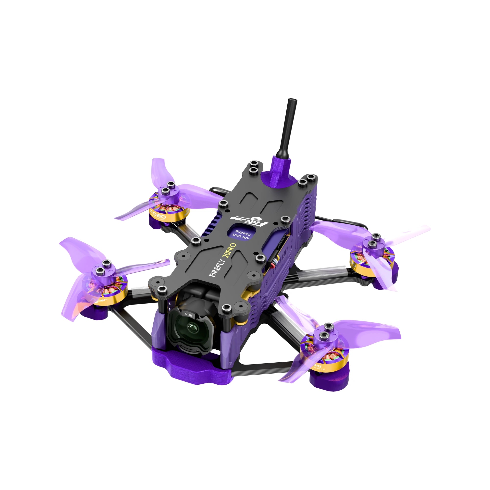 FLYWOO Firefly 20PRO 4S / 25MINI 3S O4 Wide Micro Drone camera mount and electronics close-up