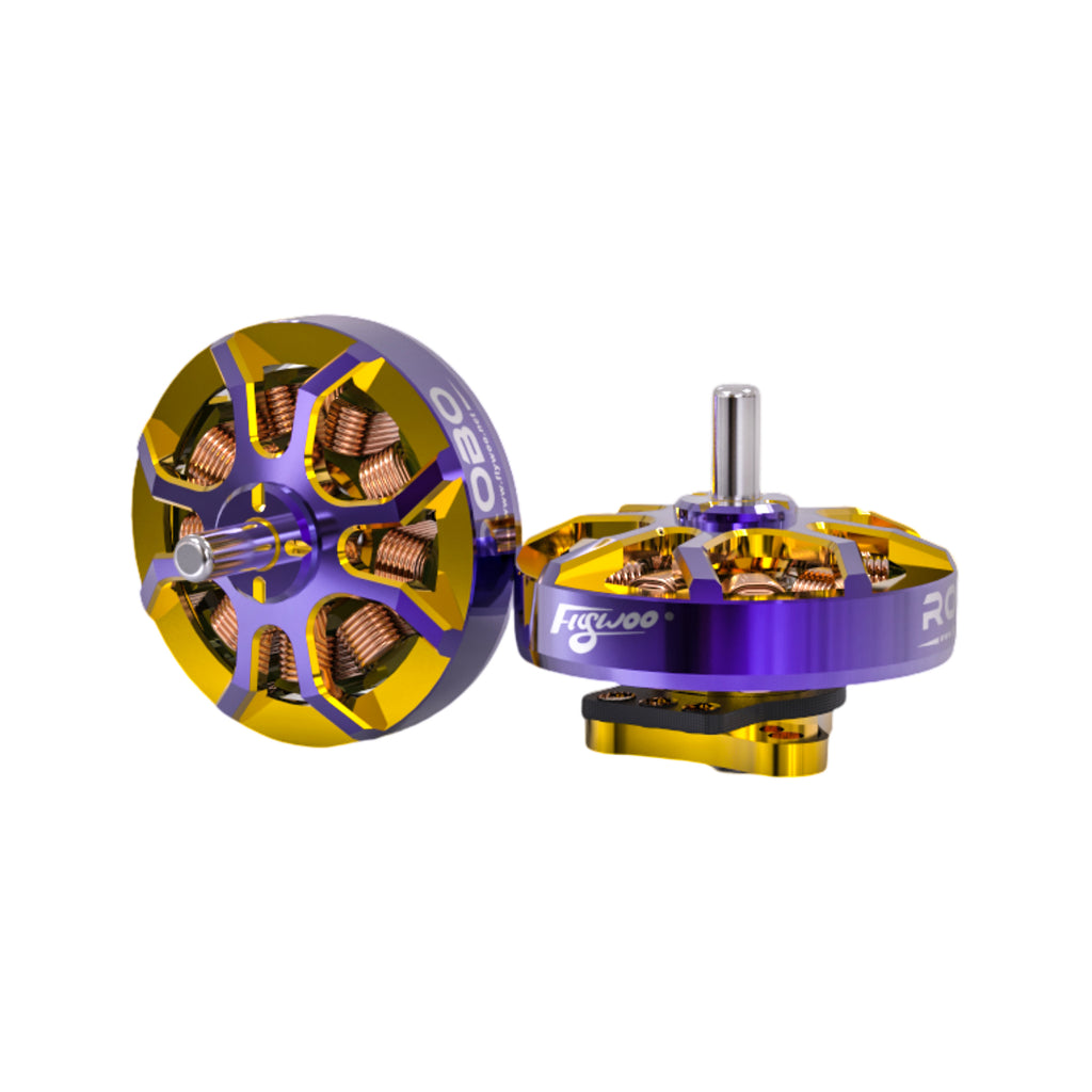 Flywoo ROBO 1002 19800KV / 23500KV Fpv Motor Gold/Purple (New Version)-FLYWOO