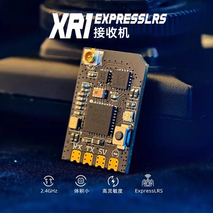 【RadioMaster】RadioMaster XR1 Nano ExpressLRS 單路 雙頻 接收機 中文主圖｜商品ID 865189942306