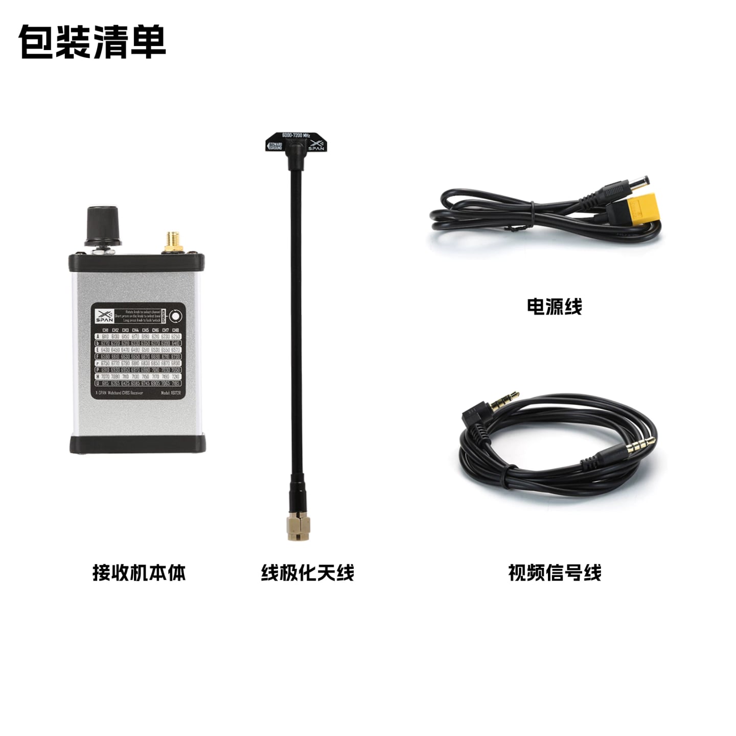 RUSHFPV 6.1-7.2G超寬頻段接收機天線套裝穿越機固定翼接收機 商品圖片 1