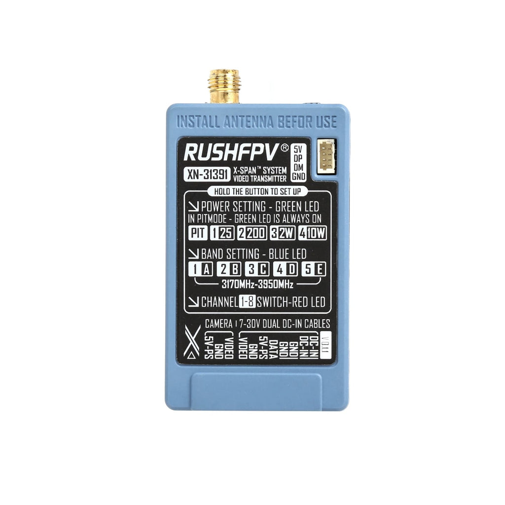 RUSHFPV XSPAN3.1G-3.9G10W氮化鎵圖傳套裝圓極化天線穿越機 商品圖片 1