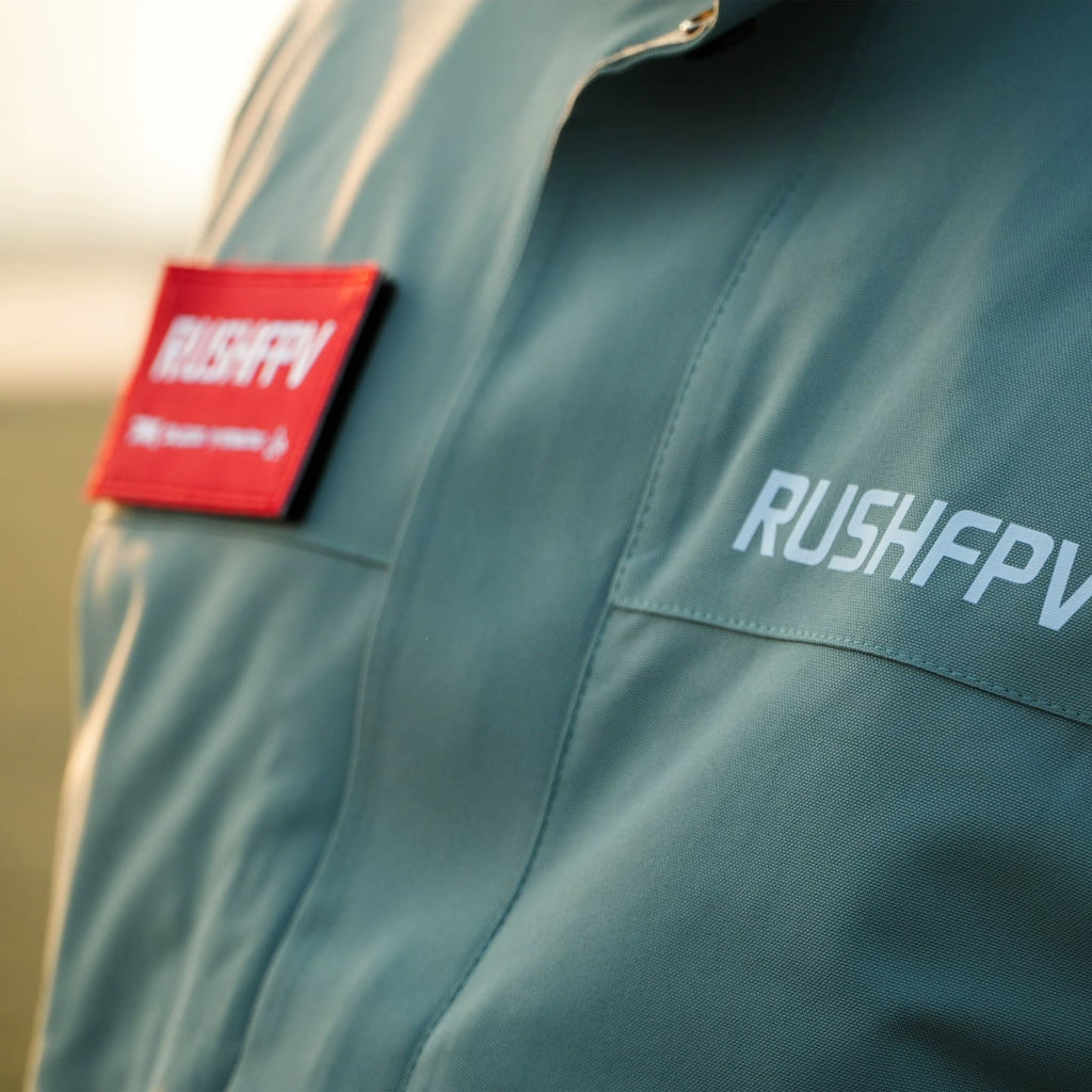 RUSHFPV 衝鋒衣穿越機 無人機定製防水加絨戶外厚外套男女豆青色 商品圖片 3